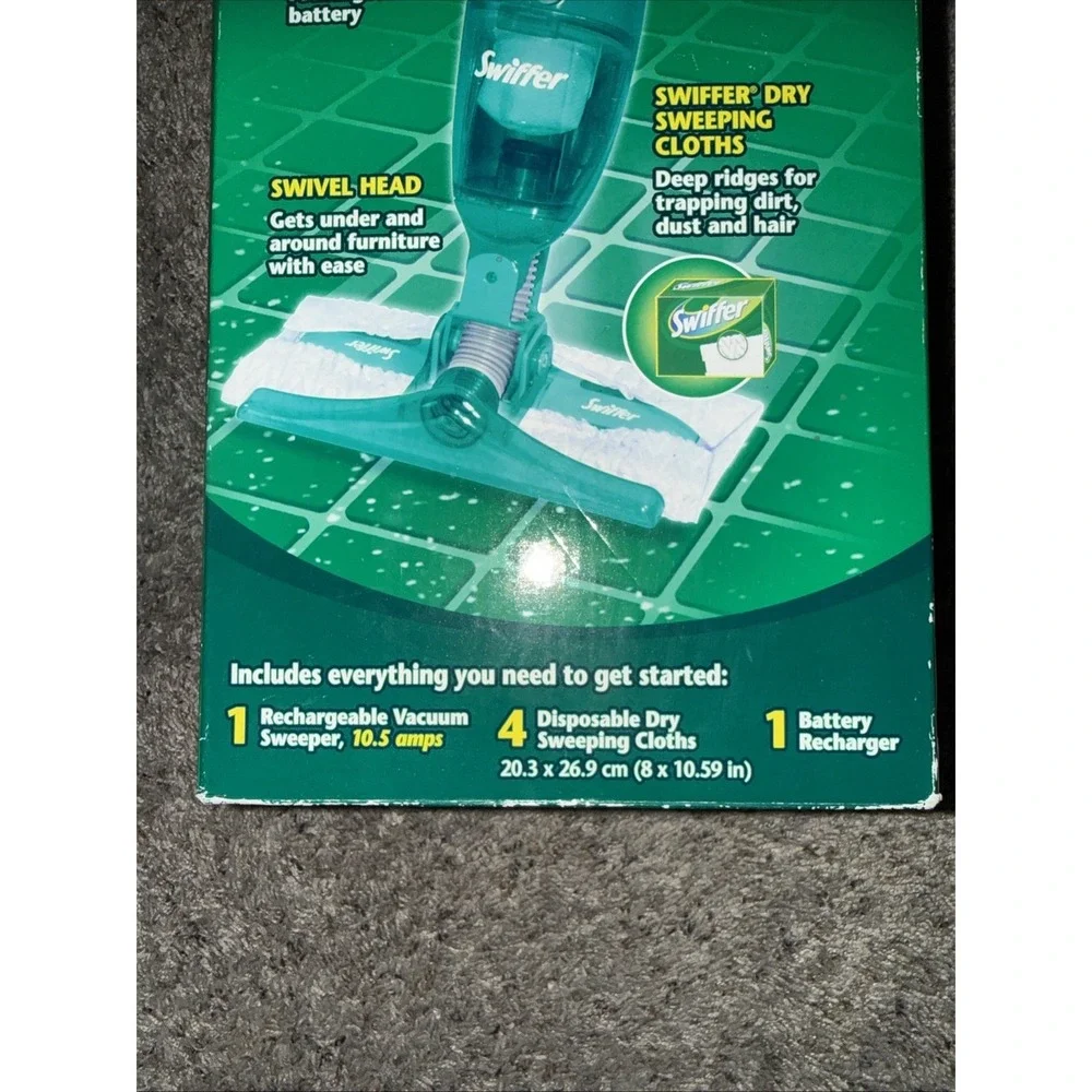 Swiffer Sweeper + Vac Vacuum Starter Kit Rechargeable NOS New Sealed In Box 2004